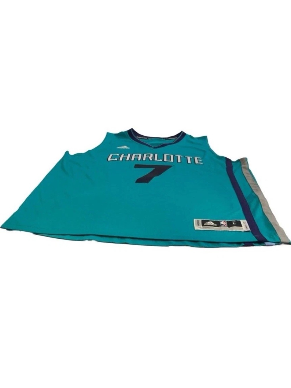 Jeremy Lin Charlotte Hornets #7 Men's Large Adidas Teal Jersey Extremely RARE